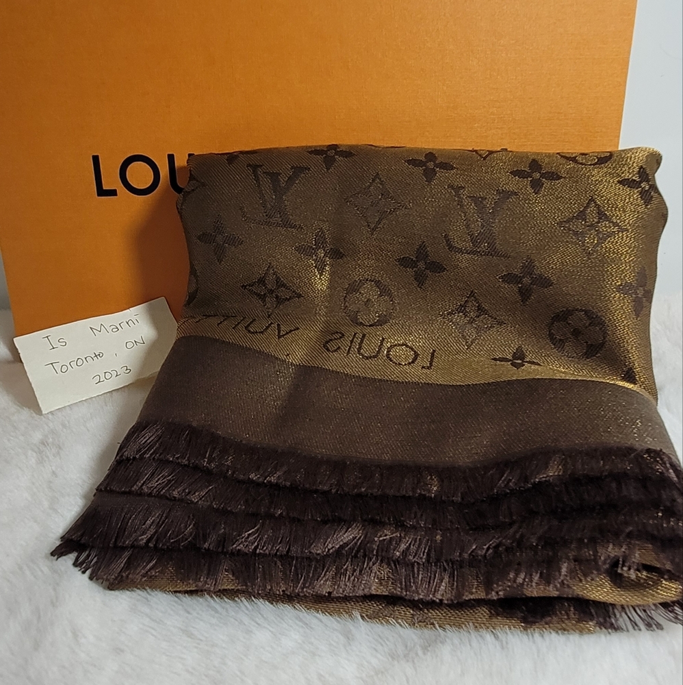 AUTHENTIC MONOGRAM SCARF - Picture 1 of 4